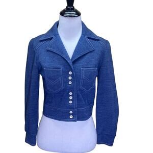 Jonathan Logan Petite Vintage Button Up Jacket Blazer With Belt Size 6